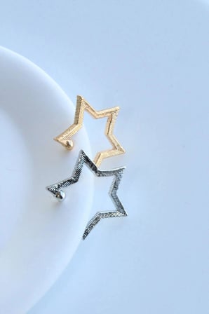 Yıldız Tasarım Sıkıştırmalı Earcuff Kıkırdak Küpe