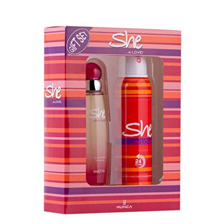 She is Love EDT Çiçeksi Kadın Parfüm 50 ml & Deodorant 150 ml