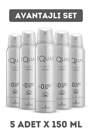 Equal Klasik Deodorant Erkek 150 ml 5 Adet
