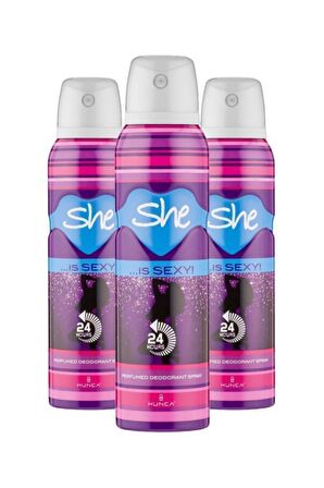 She Deodorant For Women Is Sexy 150ml x 3 Adet
