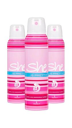 She Pretty Bayan Deodorant 150 ml X3