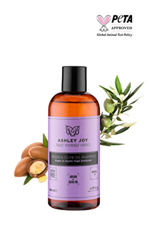 Ashley Joy İnce Telli Saçlar İçin Argan&Zeytinyağlı Şampuan 400 ML