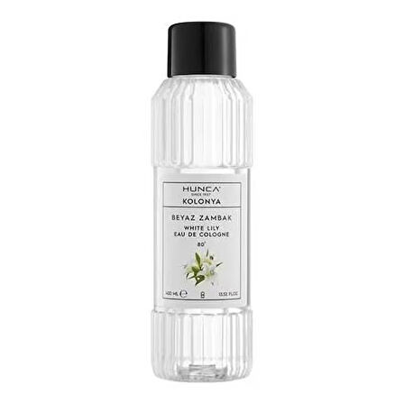 Hunca Kolonya Beyaz Zambak 400 Ml 80 Derece Pet Şişe