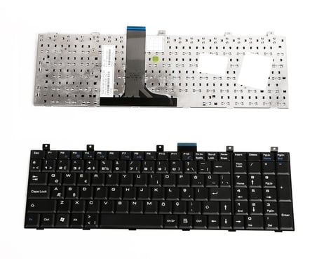 MSI MS1682 MS1682, MS1682, LG E500 Notebook Klavyesi, Laptop Tuş Takımı (Siyah TR)