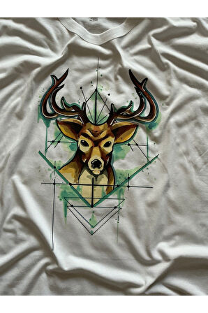 Geyik Baskılı Tişört