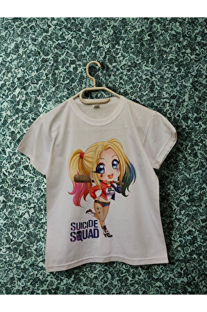 Harlequin Baskılı Kız Çocuk Tişörtü