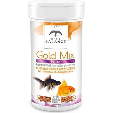 White Balance Gold Mix Pellets Japon Balığı Balık Yemi 100ml