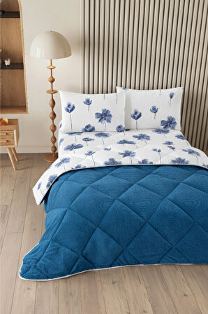 Nordelle Battal Boy Lüx Wellsoft Yorgan Çift Taraflı - 2 Adet Yastık Kılıflı Yorgan Seti 215x235 cm