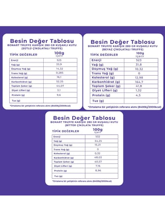 Bonart Truffe Karışık Kuşaklı Kutu 280 Gr