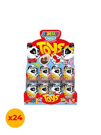 Jimmy Toys Oyuncaklı Sütlü & Kakao Kremalı Sürpriz Pembe (Kızlar İçin) Yumurta 25 Gr X 24