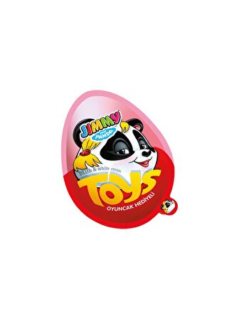 Jimmy Toys Oyuncaklı Sütlü & Kakao Kremalı Sürpriz Pembe (Kızlar İçin) Yumurta 25 Gr X 24