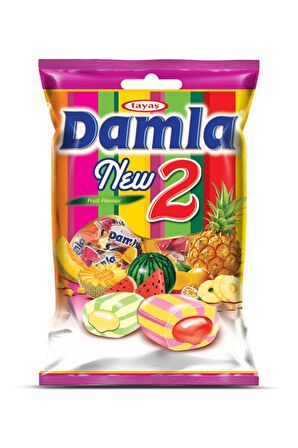 Damla Karpuz-tropikal, Kavun-ananas Aromalı Yumuşak Şeker 1000g (1 POŞET)