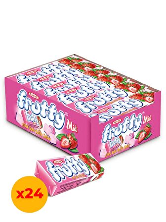 Frutty Midi Çilekli Yumuşak Şeker 20 gr X 24 Adet Kutulu