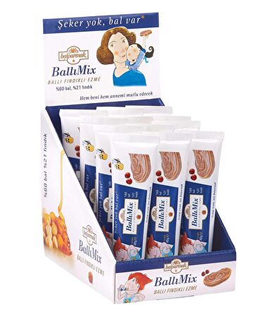 BallıMix Ballı Fındık Ezmesi 40 g Tüp x 12 Adet