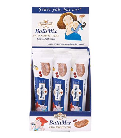 BallıMix Ballı Fındık Ezmesi 40 g Tüp x 12 Adet