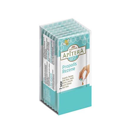 Apitera GEST Doğal Bal, Rezene, Tıbbi Nane, Kekik, Kakule, Zencefil ve Propolis İçeren Takviye Edici 56’lı Saşe