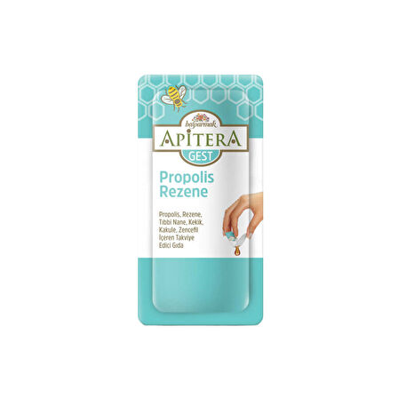 Apitera GEST Doğal Bal, Rezene, Tıbbi Nane, Kekik, Kakule, Zencefil ve Propolis İçeren Takviye Edici 56’lı Saşe