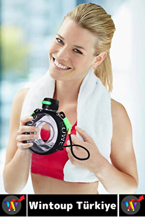 Premium Ergonomik Sızdırmaz Kapak Omuz Askılı Spor Okul Ofis Çok Şık Estetik Su Matarası 750 ML