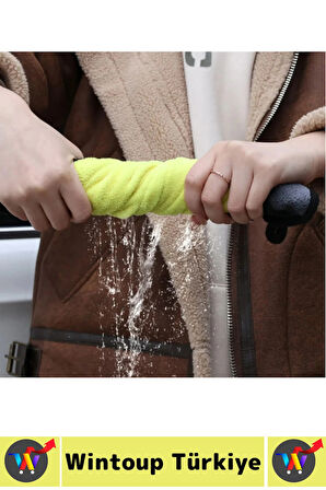 Araç İç Dış Temizleme Yüksek Emici Çift Katlı Yünlü Mikrofiber Araba Temizlik Bezi 50x70 Cm 2 Adet