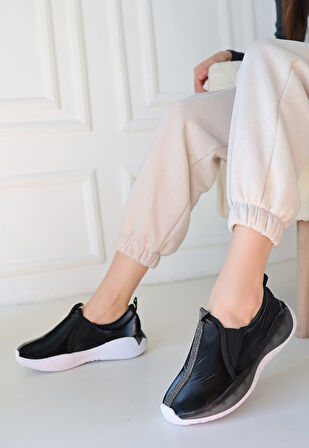 Pabucmarketi Siyah Paraşüt Kadın Sneaker Ayakkabı