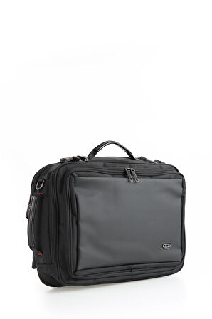 Ççs Siyah El ve Sırtta Taşınabilen Unisex Evrak/Laptop Çanta