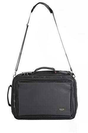 Ççs Siyah El ve Sırtta Taşınabilen Unisex Evrak/Laptop Çanta