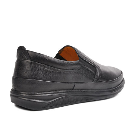 Aspor Siyah Hakiki Deri Erkek Günlük Ayakkabı