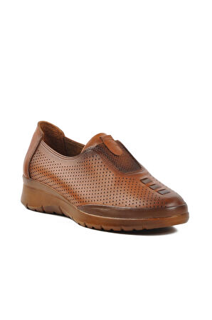 Aspor Taba Kadın Düz Rahat Günlük Ayakkabı
