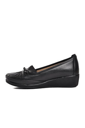 Aspor Siyah Kadın Düz Rahat Günlük Ayakkabı