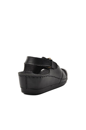 Aspor Siyah Kadın Düz Sandalet