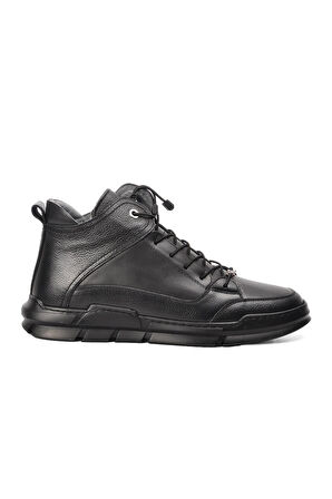 Aspor Siyah Hakiki Deri Sneaker Erkek Bot
