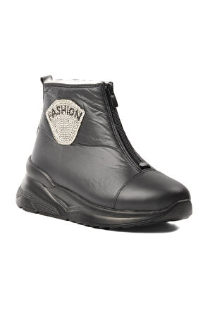 Aspor Siyah Dar Kalıp Kadın Kar Botu