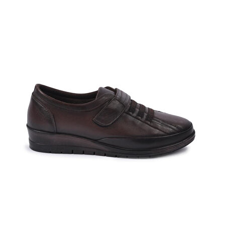 Voyager Kahve Kadın Hakiki Deri  Düz Rahat Günlük Ayakkabı