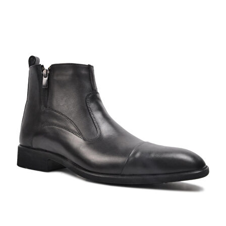 Aspor Siyah Hakiki Deri Klasik Erkek Bot