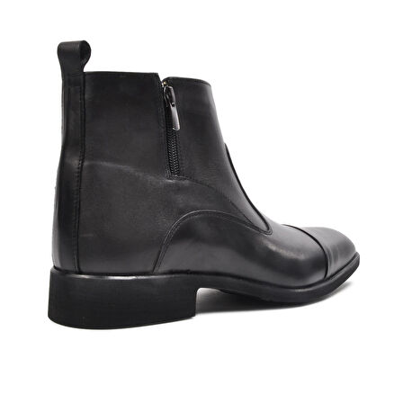 Aspor Siyah Hakiki Deri Klasik Erkek Bot