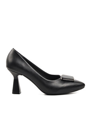 Aspor Siyah Kadın Topuklu Stiletto Ayakkabı
