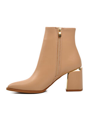 Aspor Nude Nut İçi Polarlı Topuklu Kadın Topuklu Bot