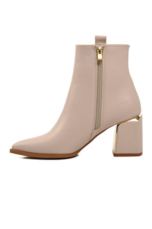 Aspor Bej İçi Polarlı Kadın Topuklu Bot