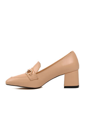 Aspor Bej Kadın Topuklu Ayakkabı