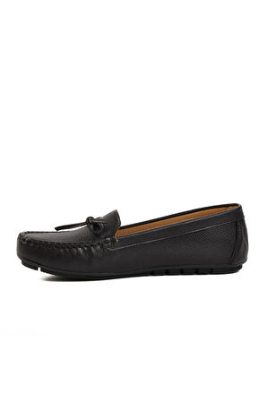 Bulldozer Siyah Kadın Düz Rahat Günlük Ayakkabı