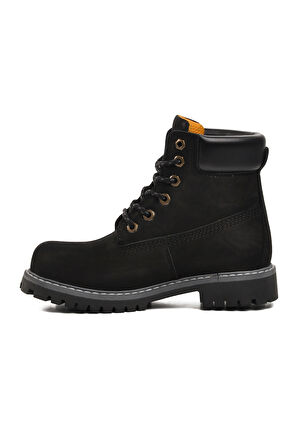 Bulldozer Siyah Nubuk Unisex Bot