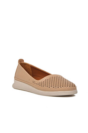 Aspor Bej Kadın Düz Rahat Günlük Ayakkabı