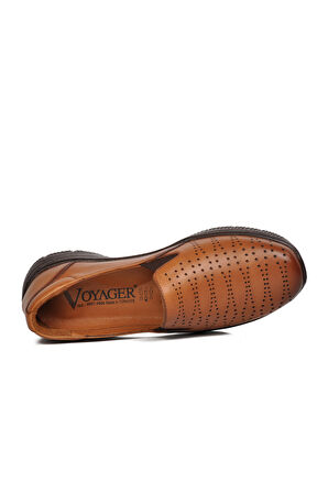 Voyager Taba Kadın Hakiki Deri  Düz Rahat Günlük Ayakkabı