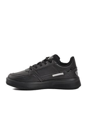 Dunlop Siyah Suni Deri Kadın Spor Ayakkabı Sneaker