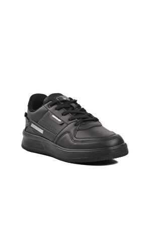 Dunlop Siyah Suni Deri Kadın Spor Ayakkabı Sneaker
