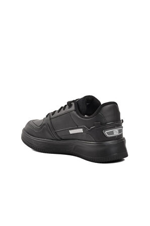 Dunlop Siyah Suni Deri Kadın Spor Ayakkabı Sneaker