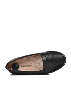 Aspor Siyah Kadın Düz Rahat Günlük Ayakkabı