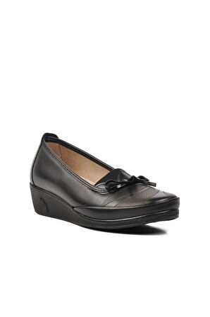 Aspor Siyah Kadın Düz Rahat Günlük Ayakkabı