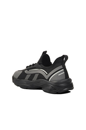 Guja Gri Suni Deri Kadın Spor Ayakkabı Sneaker