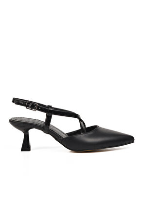 Aspor Siyah Kadın Topuklu Ayakkabı